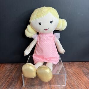 Linzy Toys June Doll Pink Polka Dot Dress Plush Blonde Hair